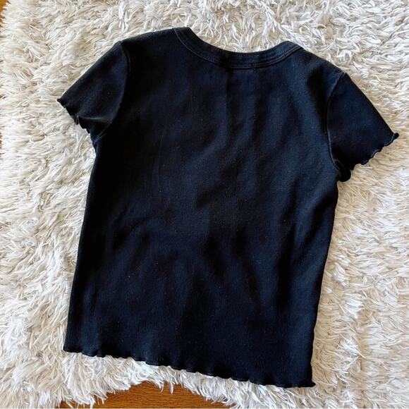 Forever 21 kids Punk Rock Doll black casual tee shirt kids girls size 5 XS - Picture 3 of 3